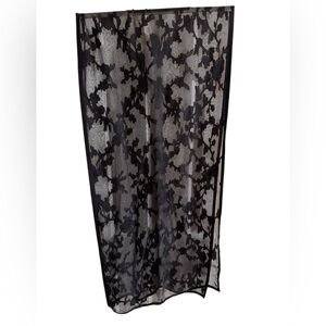 Black Silk Floral Scarf by Franco Ferrari made in Italy